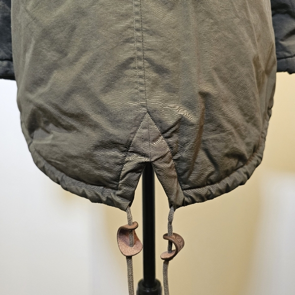 👍Puffa green removable real fur hood anorak winter parka jacket size S US. - Picture 7 of 13